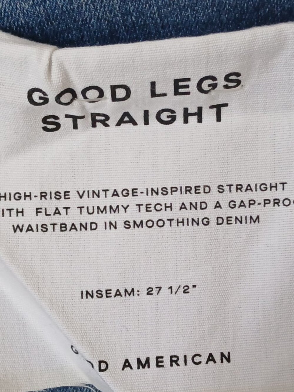 Good American Good Legs Straight Jeans Always Fits NWT size 14-18 button fly - Picture 4 of 9